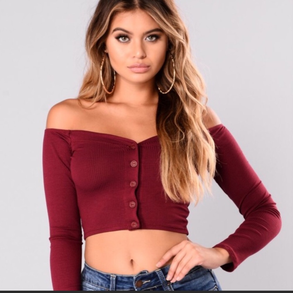 Off Shoulder Crop Top
